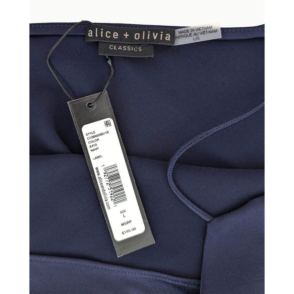 NWT Alice + Olivia Harmon Camisole Navy Top Size L - Picture 5 of 5
